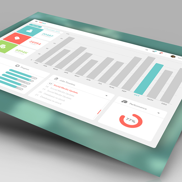 A free UI kit with a bright and clean aesthetic